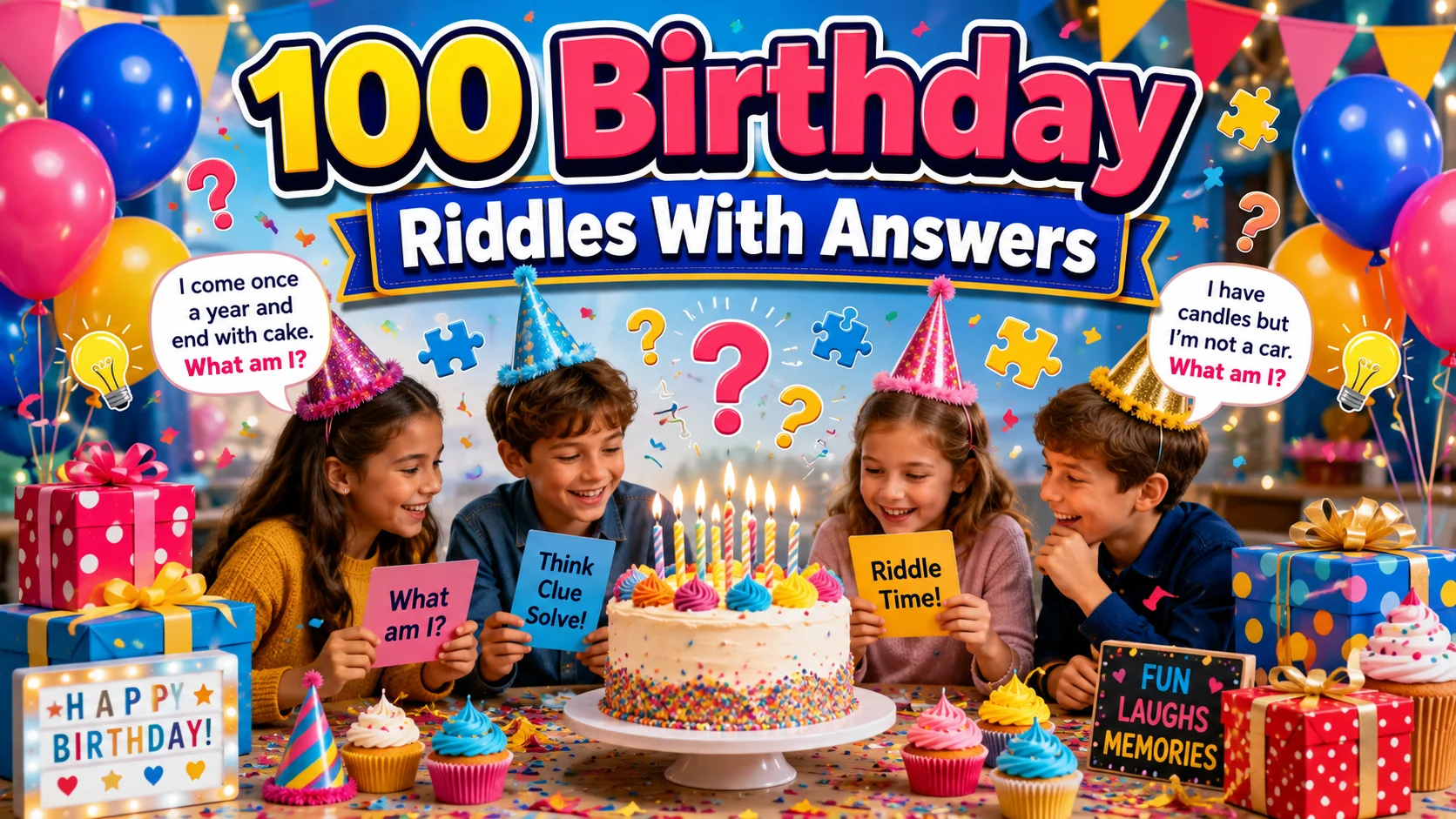 100 Birthday Riddles With Answers for Kids and Adults