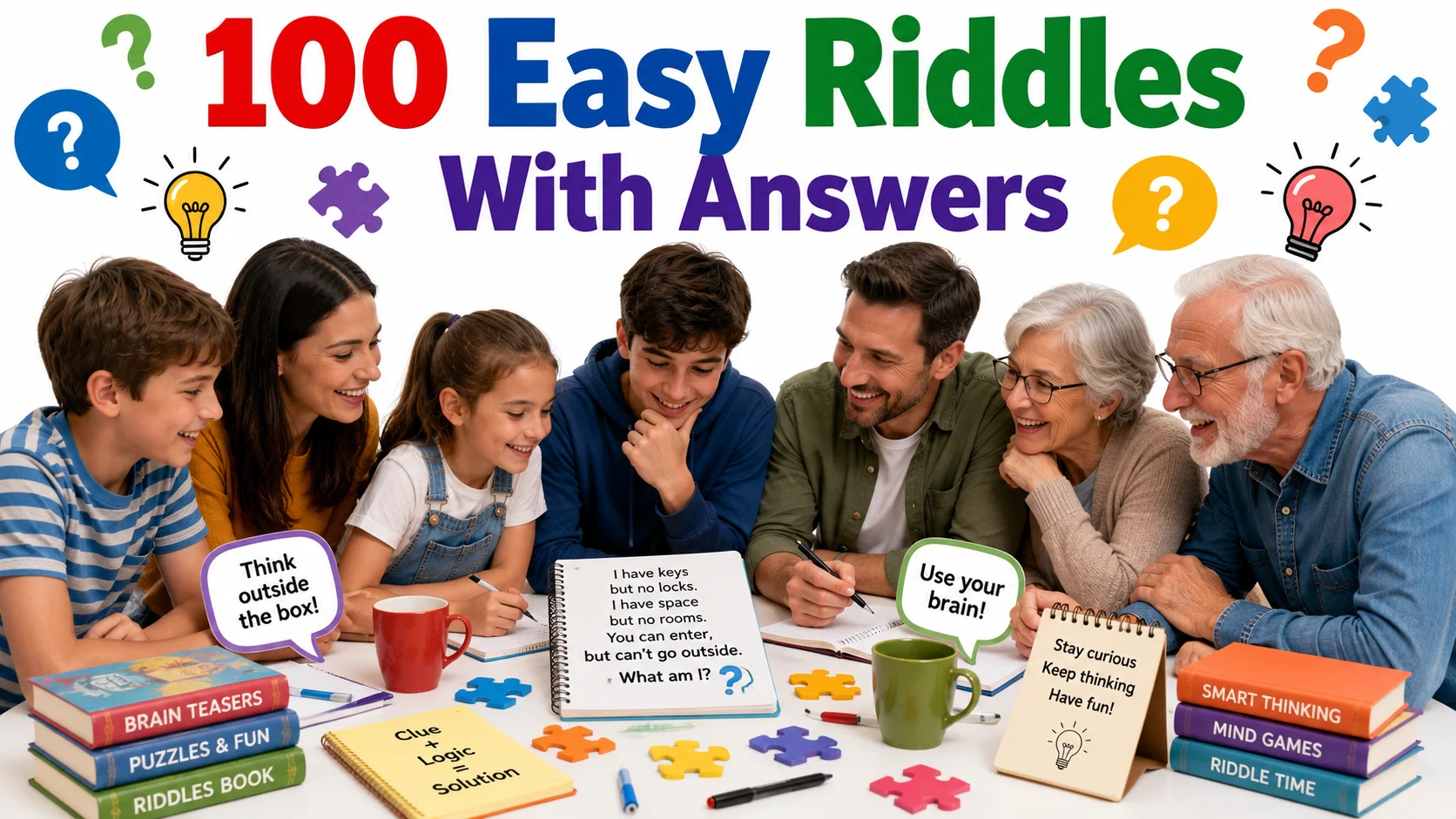 100 Easy Riddles With Answers for Kids and Adults