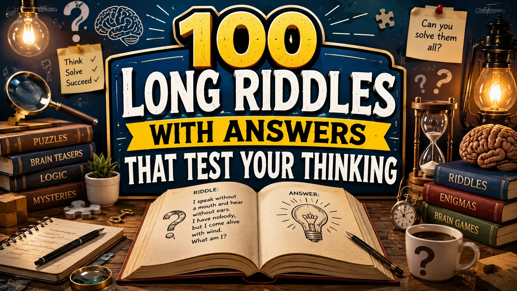 100 Long Riddles With Answers That Test Your Thinking