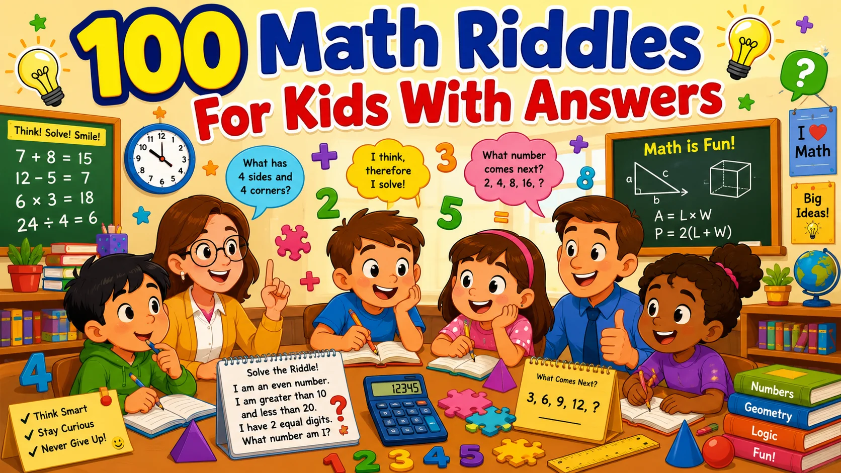 100 Fun Math Riddles for Kids With Answers