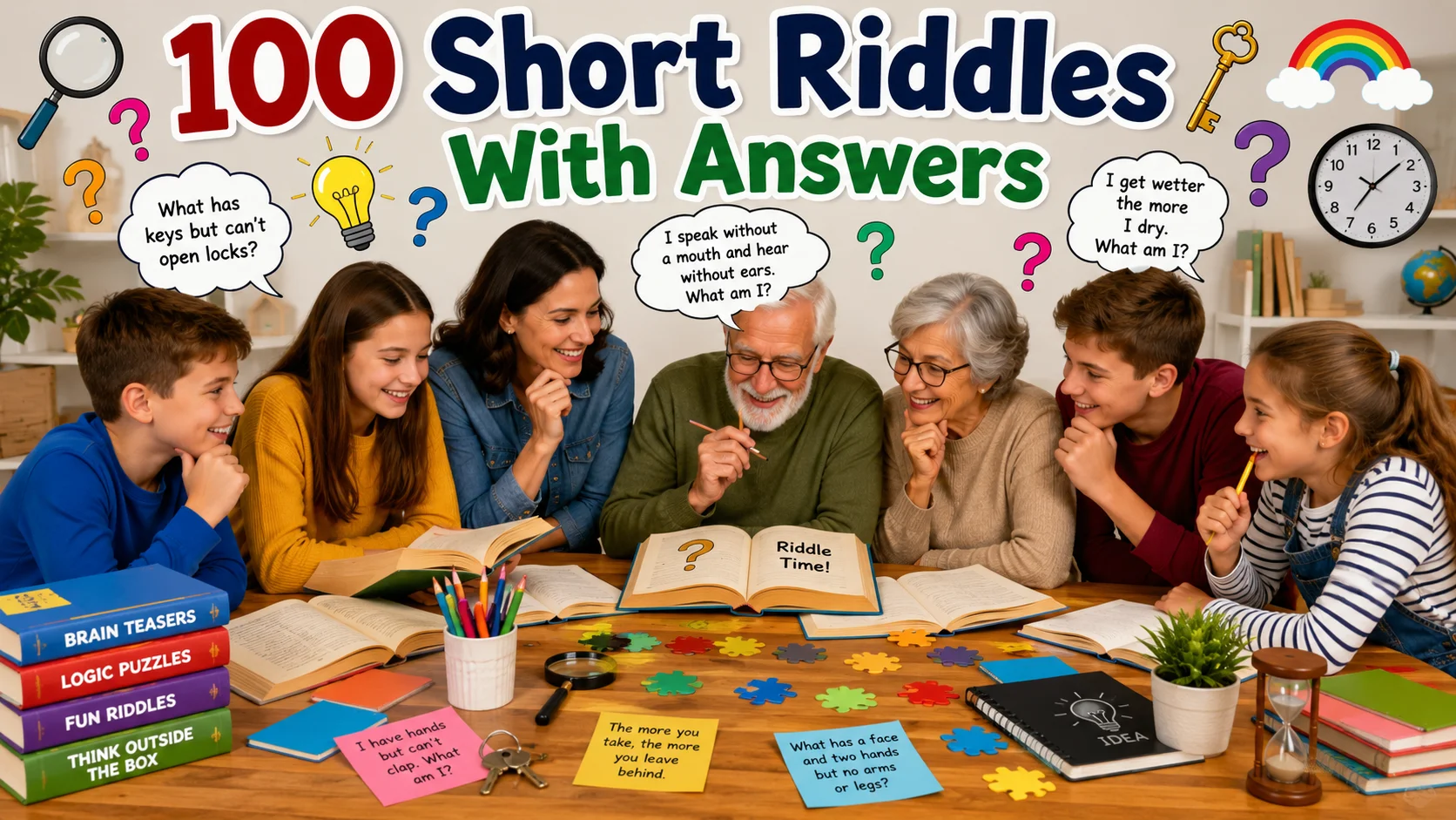 100 Short Riddles With Answers for All Ages