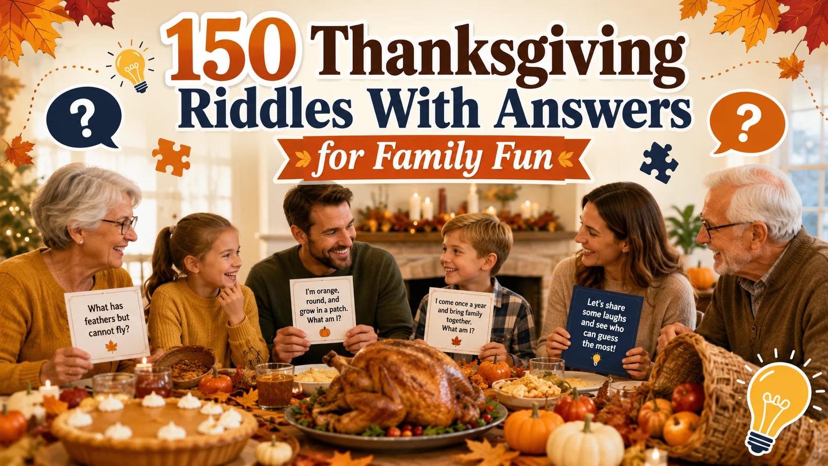 150 Thanksgiving Riddles With Answers for Family Fun