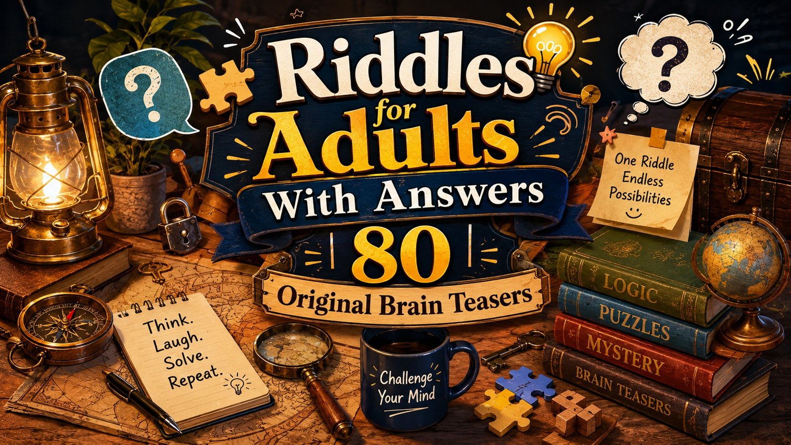 Riddles for Adults With Answers | 80 Original Brain Teasers
