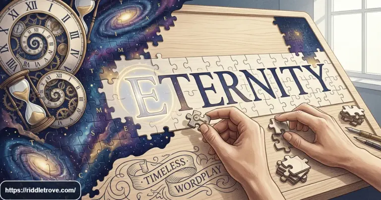 Beginning of eternity riddle with the letter E highlighted in eternity