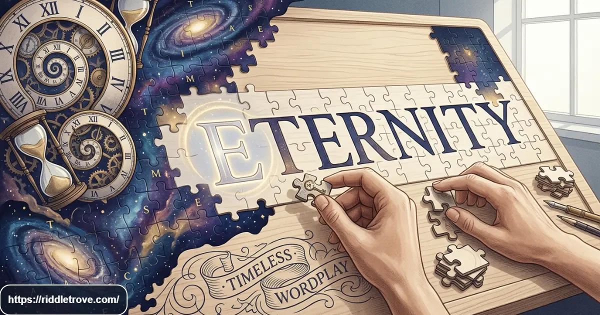 Beginning of eternity riddle with the letter E highlighted in eternity