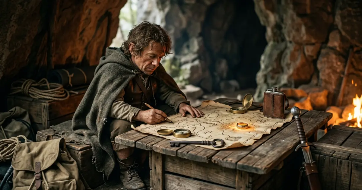 Bilbo-inspired Hobbit riddles with adventure objects