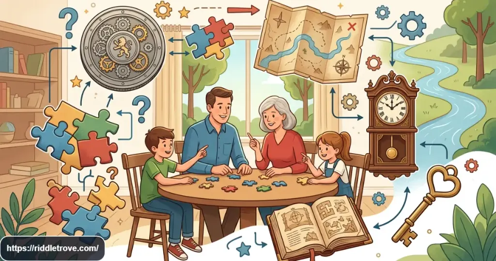 Classic puzzle objects for family brain teasers