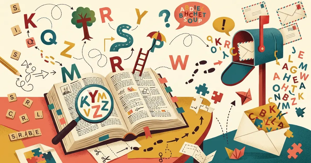 Classic wordplay riddles using letters and language
