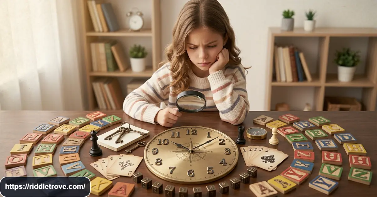 Analog clock showing numbered hours for a tricky counting riddle