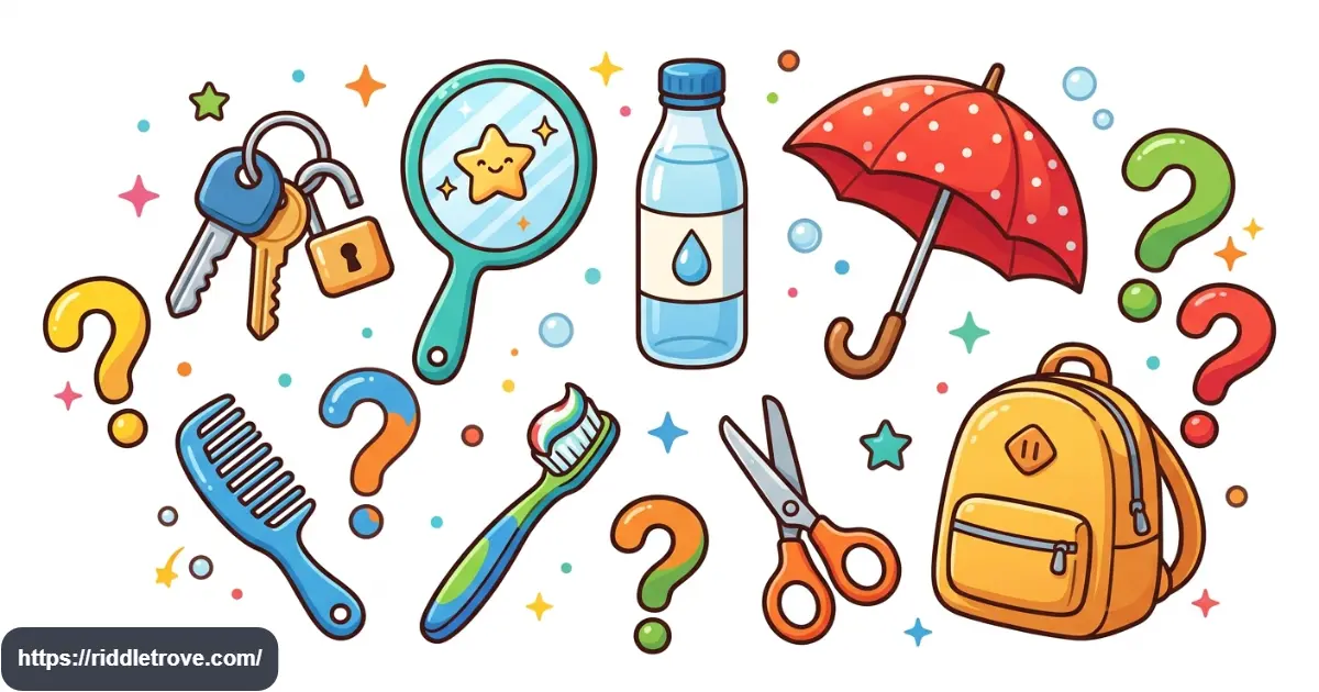 Easy everyday object riddles featuring common household items