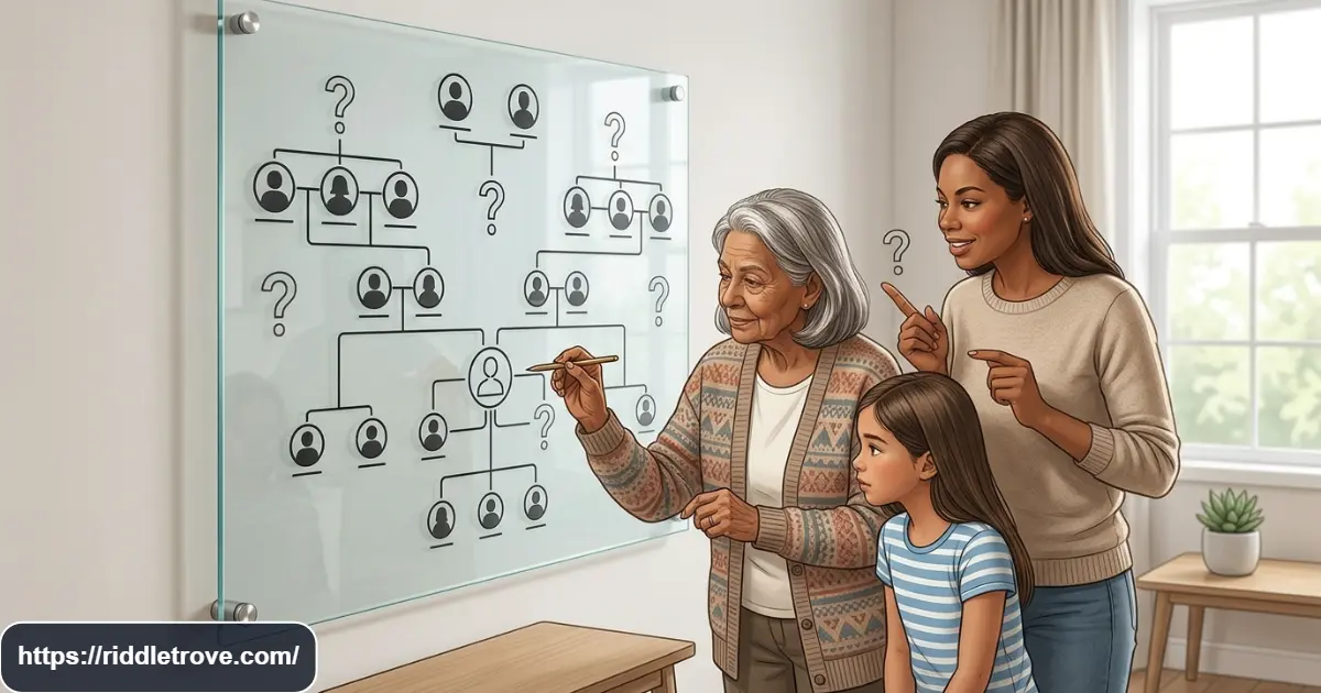 Three-generation family solving a tricky relationship riddle