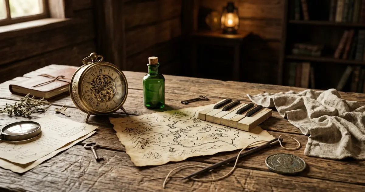 Famous Hobbit-style riddles with classic puzzle objects