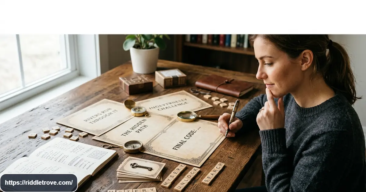 Final wordplay challenge with difficult letter clues and puzzle pieces