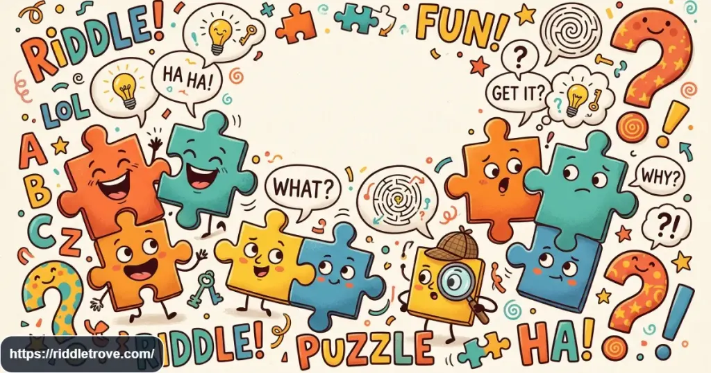 Funny word riddles with playful puzzle clues