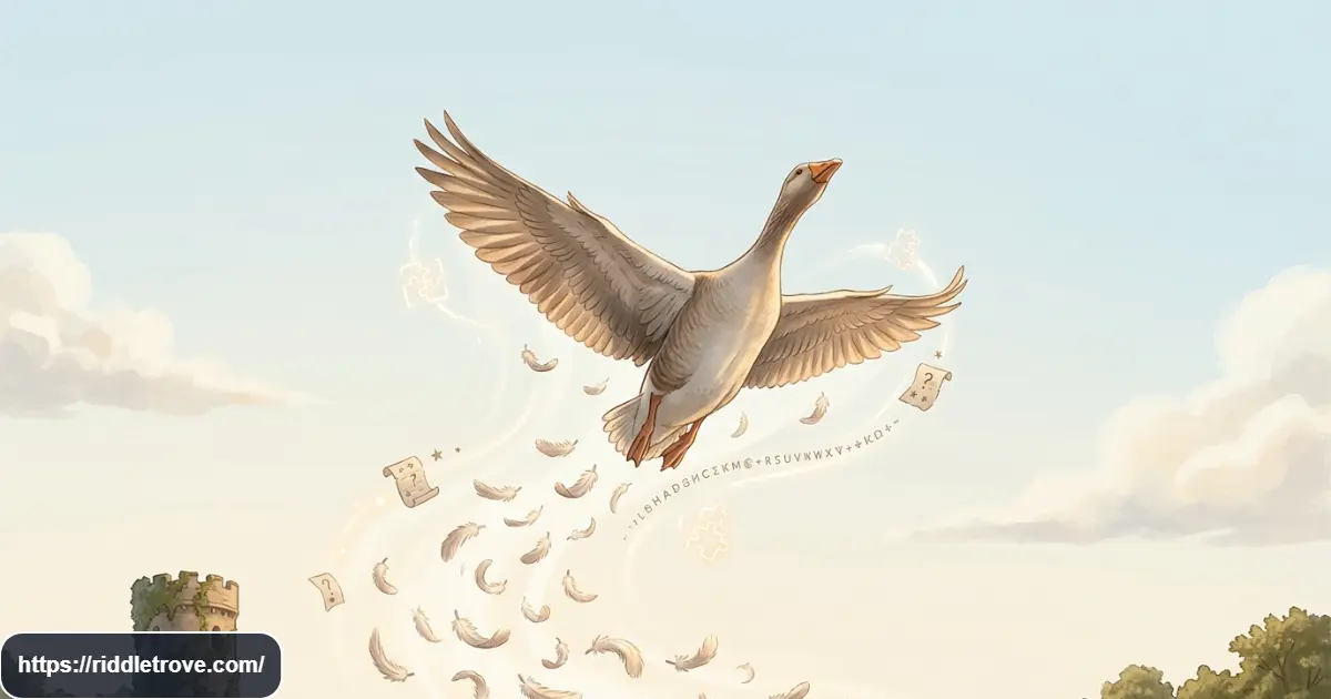 What goes up while growing down riddle with a clever goose puzzle concept
