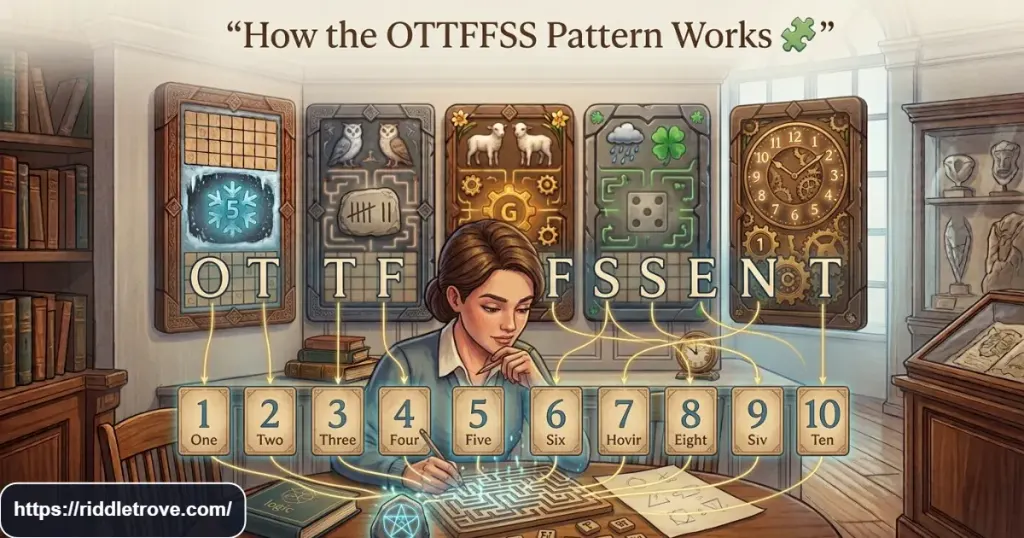 OTTFFSS pattern showing the first letters of numbers from one to ten
