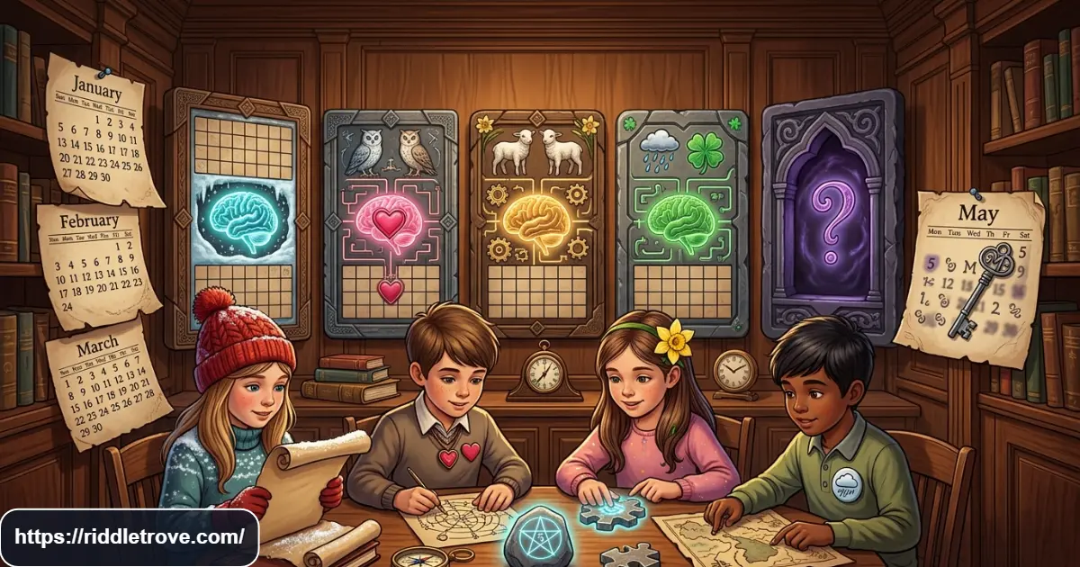 Penny has five children riddle with calendar clues and a mystery fifth child