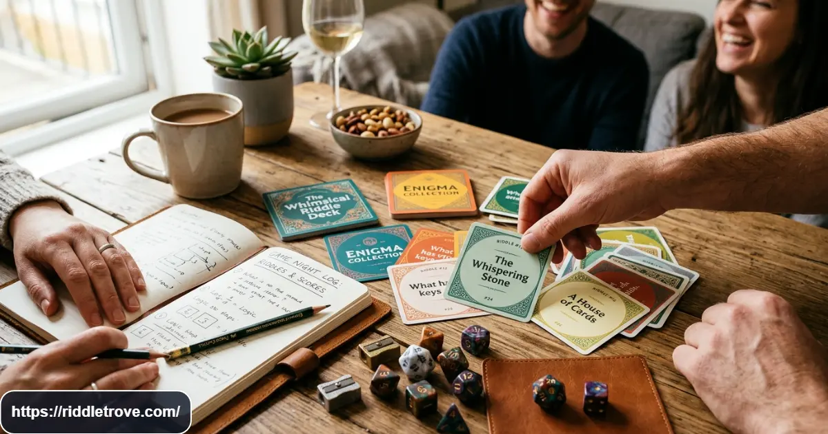 Random puzzle cards ready for a fun riddle challenge