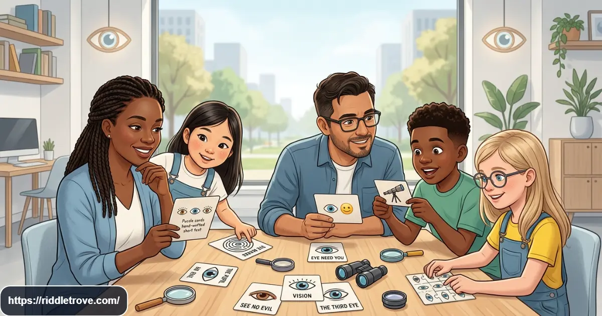 Short eye riddles with answers for kids and adults