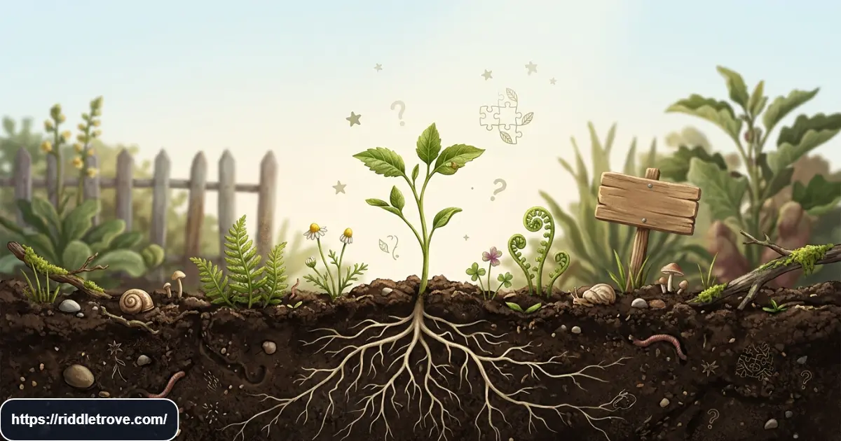 Short growth riddles featuring plants, trees, and clever growing objects