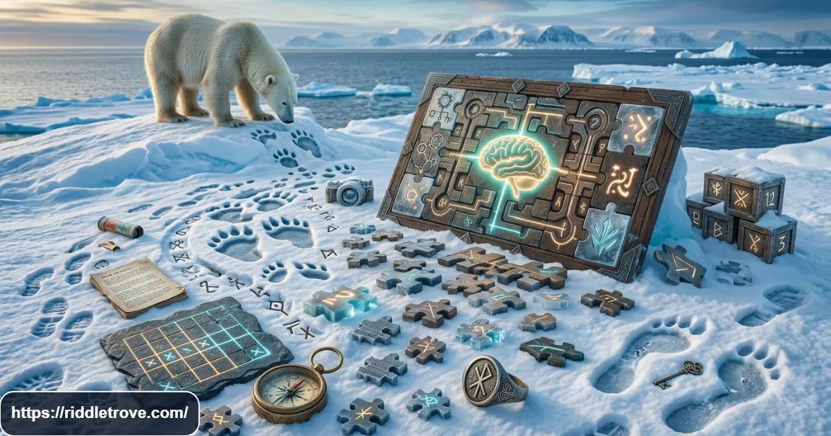 Short mystery brain teasers with polar bear clues