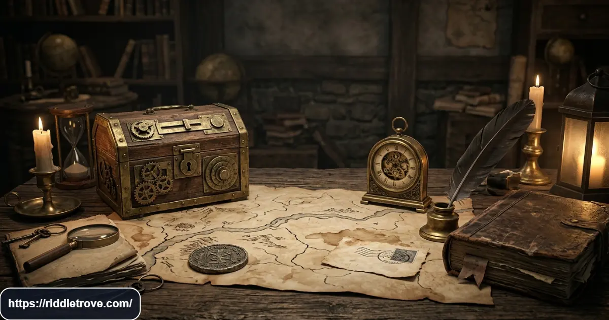 Tricky Hobbit-style riddles with mysterious puzzle objects