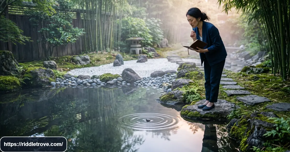 Thoughtful person confronting a final mind-bending Zen puzzle