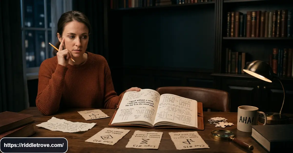 Adult solving an exceptionally difficult riddle puzzle