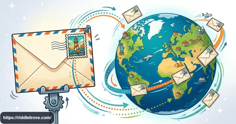 What goes around the world and stays in a corner riddle with a postage stamp