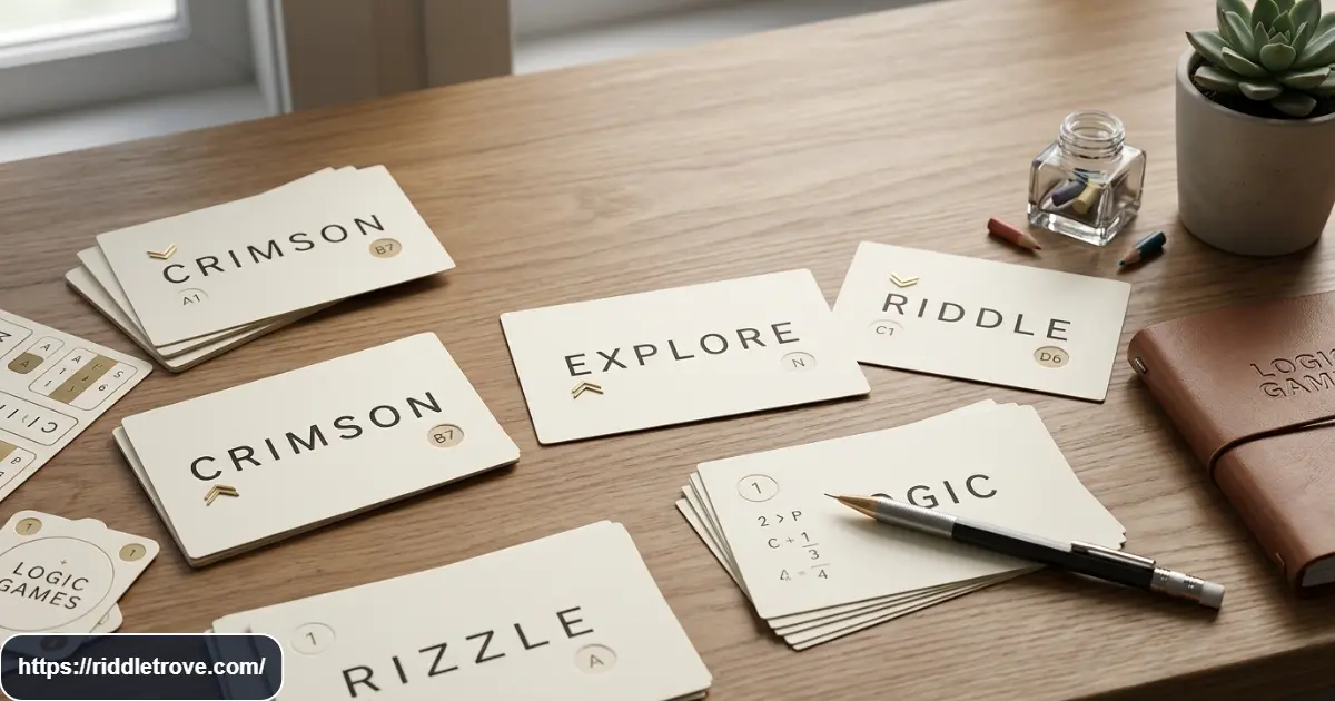 Words showing first and last letter clues for word position riddles