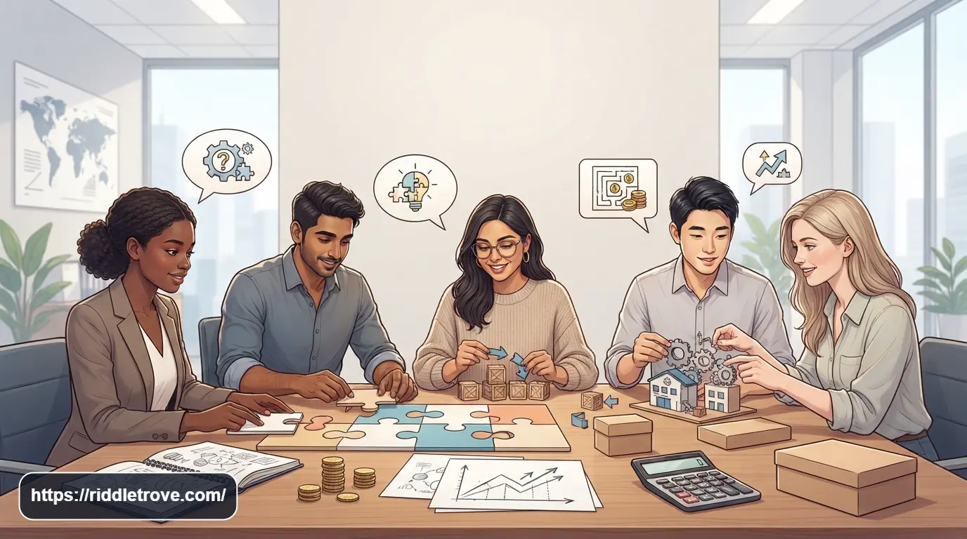 Business riddles with answers on money, teamwork, sales, and entrepreneurship