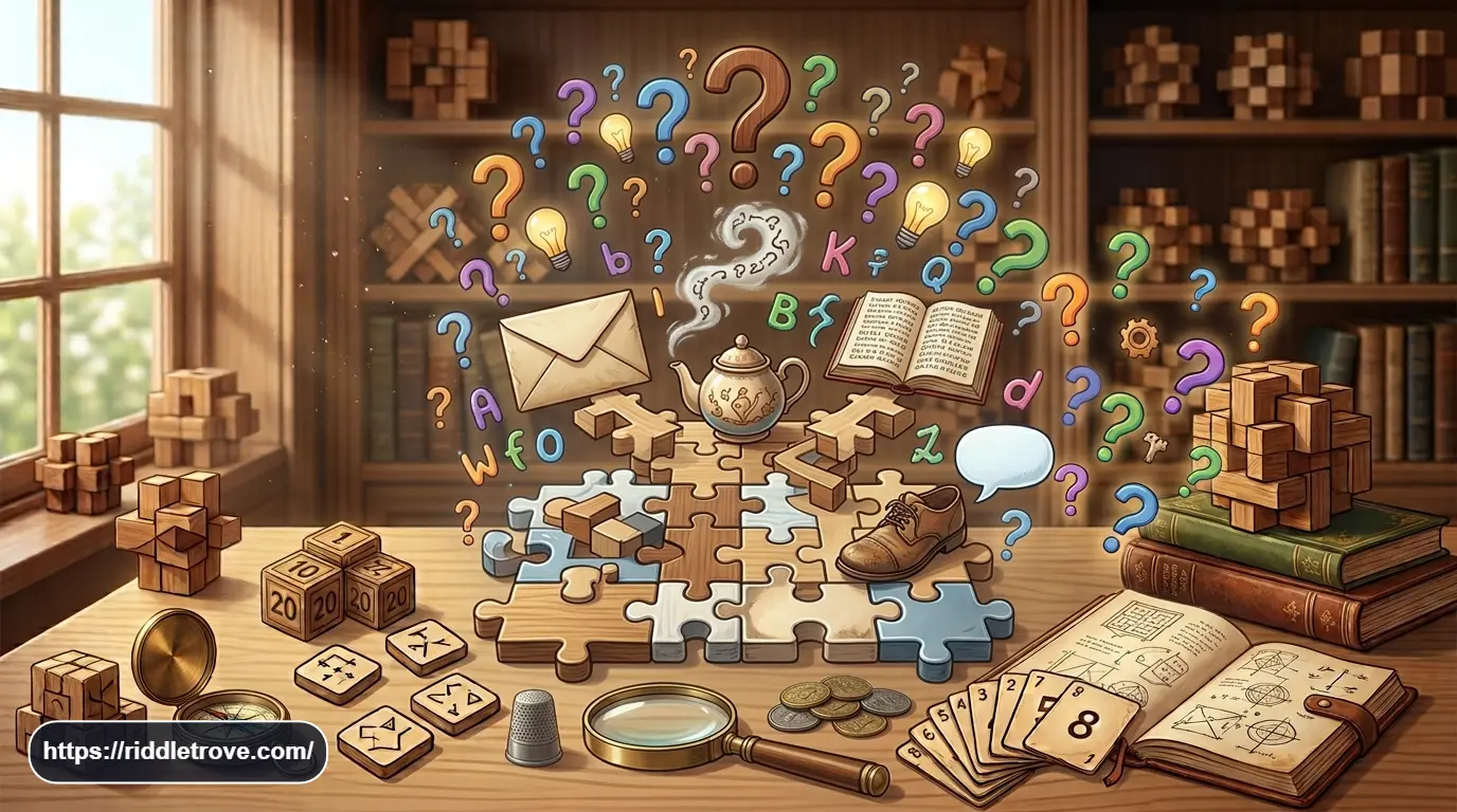 Clever wordplay riddles with letters and everyday objects