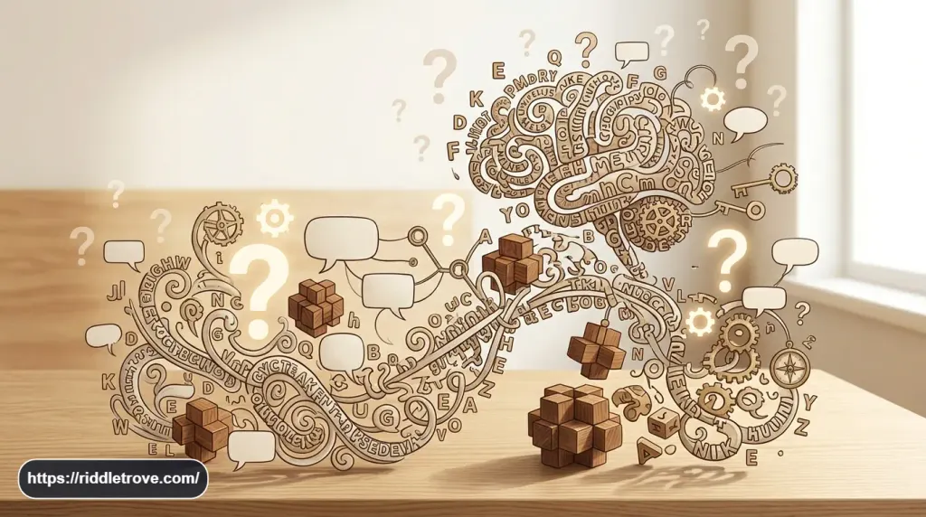 Clever wordplay riddles with letters and words