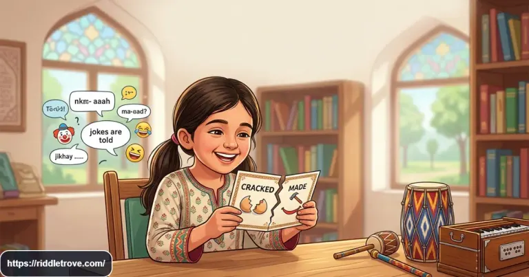 A playful joke riddle with four clever wordplay clues