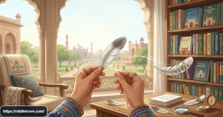 Feather being lifted easily while drifting away during a throw