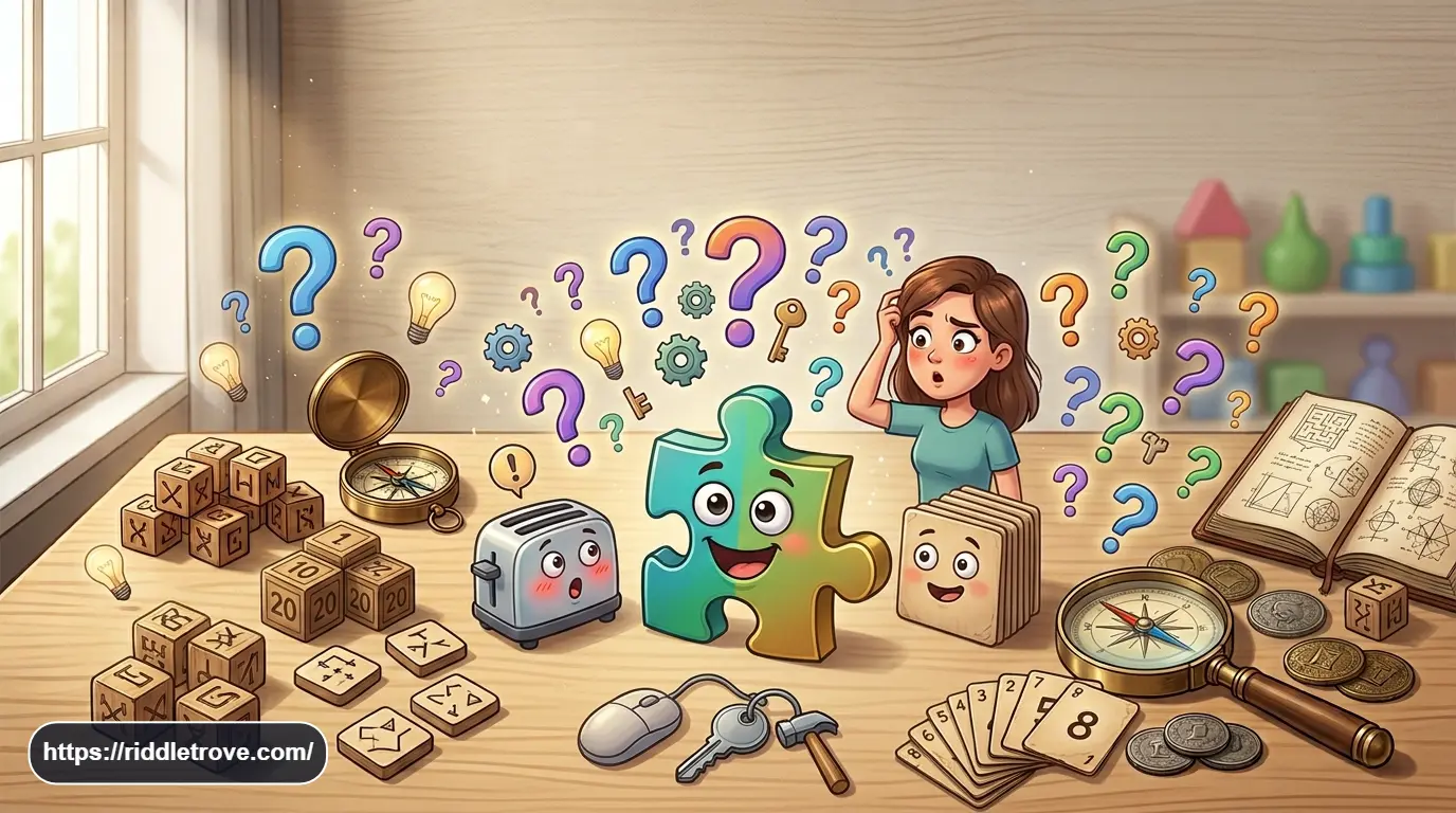 Funny and playful riddles with quirky objects and clever clues