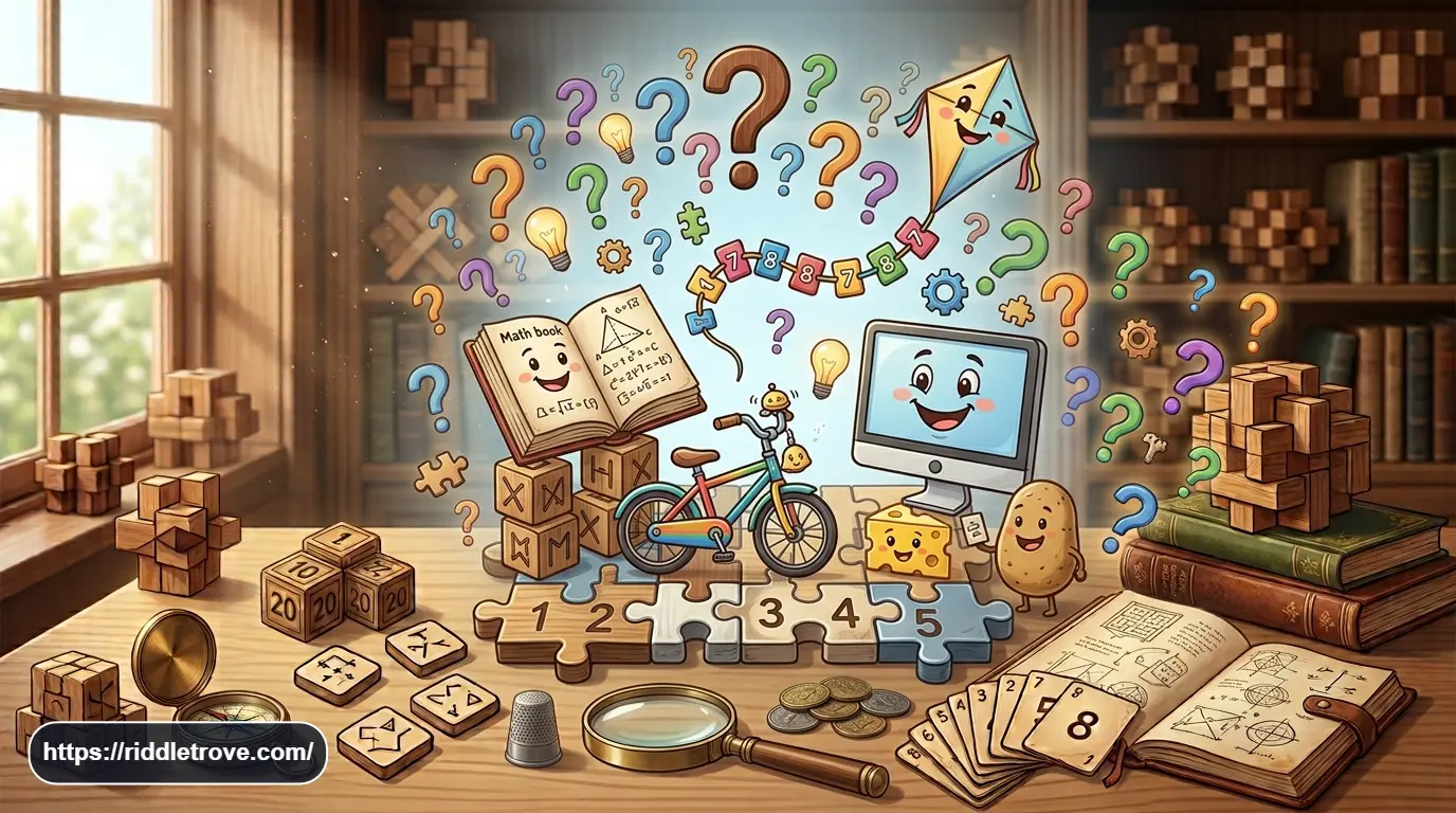 Funny riddles with playful objects and humorous brain teasers