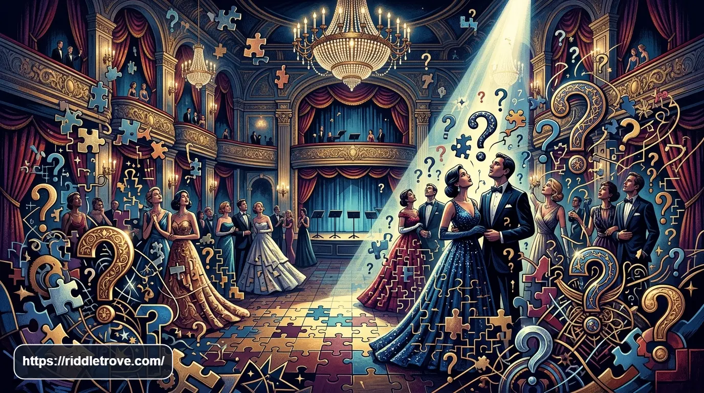 Hard prom riddles with challenging puzzle elements and a prom ballroom