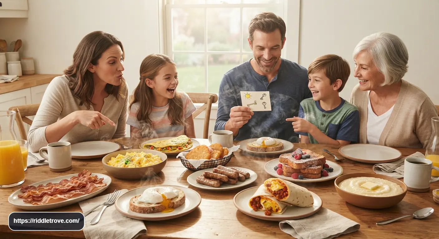 Hot breakfast foods including bacon eggs hash browns and French toast

