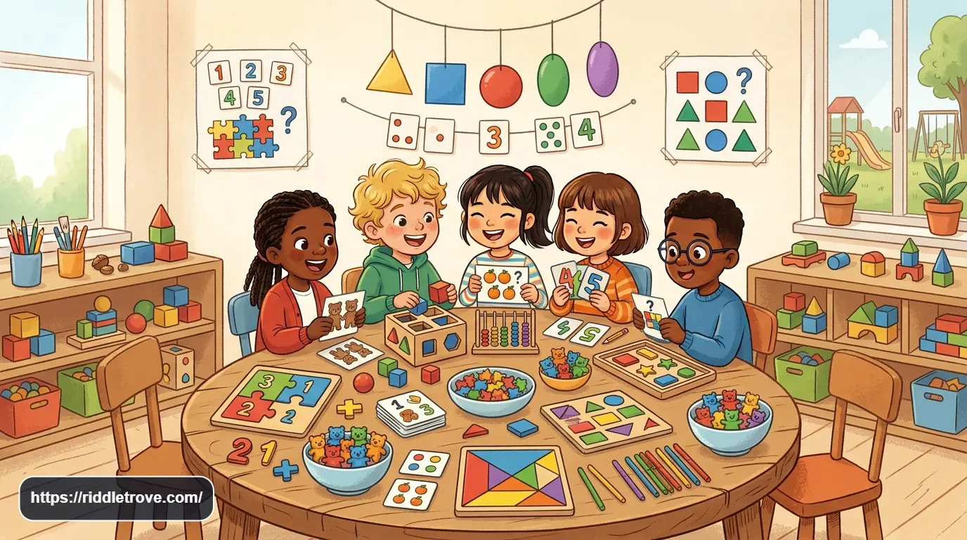 Math and logic riddles for 7 year olds