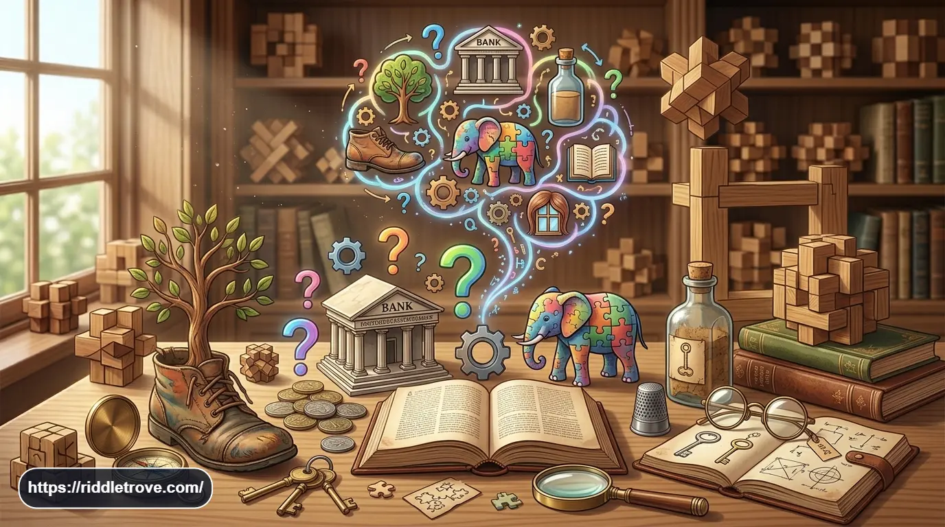 Tricky wordplay riddles with clever object clues