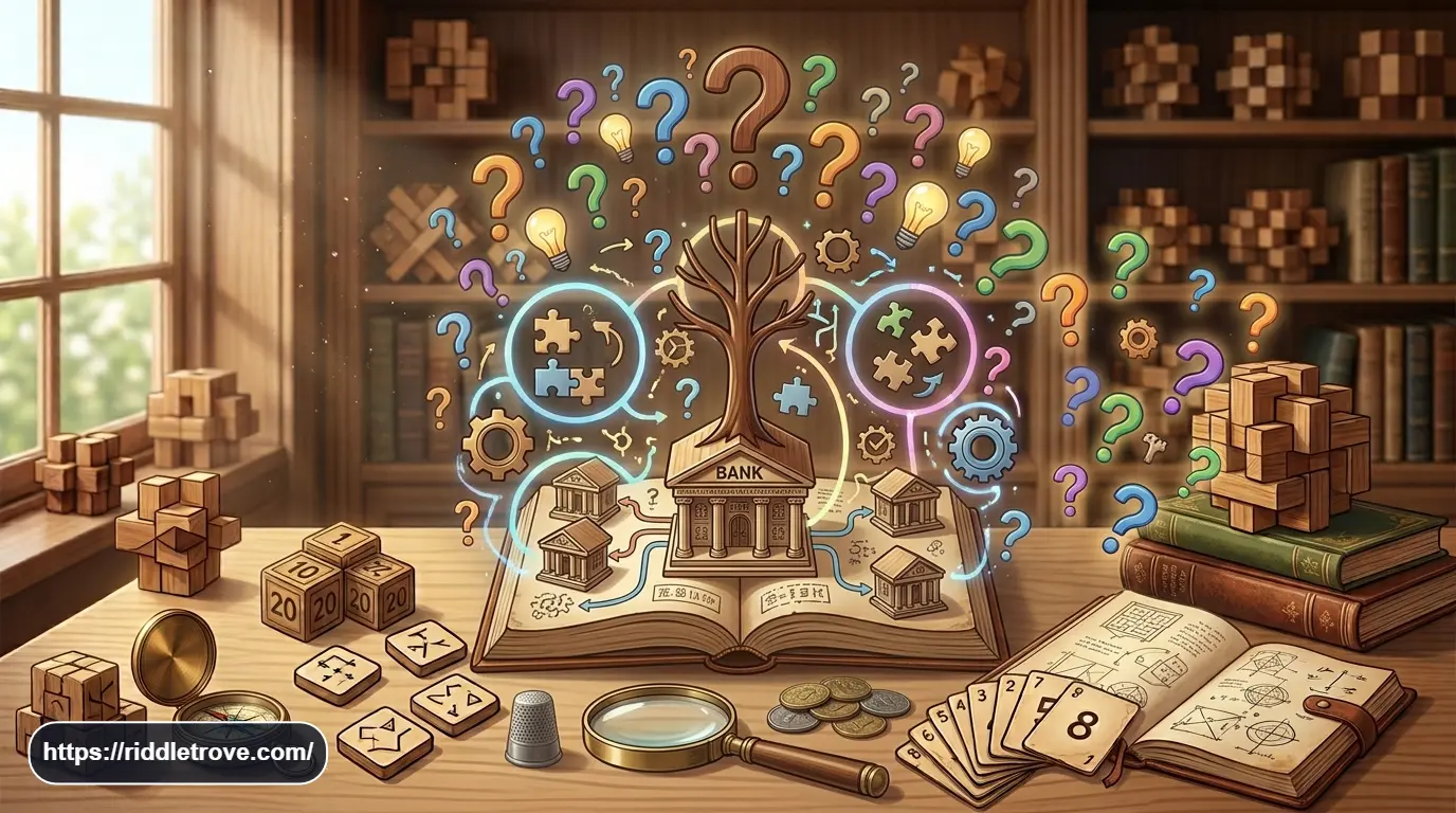 What has branches but no fruit, trunk, or leaves riddle with a bank as the answer